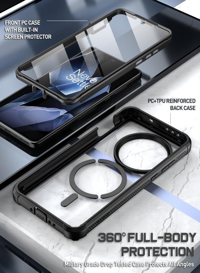 Poetic Guardian Case for OnePlus 13 5G, Built-in Screen Protector [Work with Fingerprint ID], [2 Front Frame] Full Body Shockproof Rugged Clear Cover Case, Black/Clear - Image 5